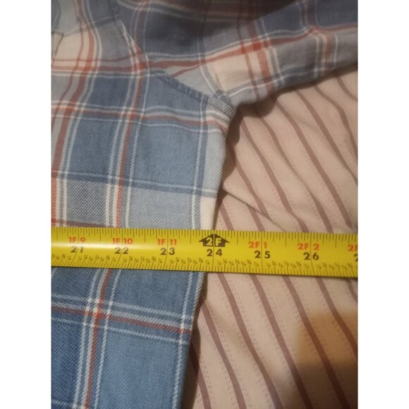 Marine Layer Plaid Button Shirt Men’s XL Blue Red 100% Cotton Button Down - Picture 10 of 11
